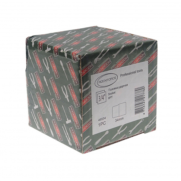 Головка торцевая 34мм 3/4" 6-гранная ударная L=54мм ROCKFORCE RF-46534 /1 Головка торцевая 34мм 3/4" 6-гранная ударная L=54мм ROCKFORCE RF-46534 /1