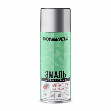 Эмаль аэроз. металлик хром 520мл Donewell DW-1027 (12)
