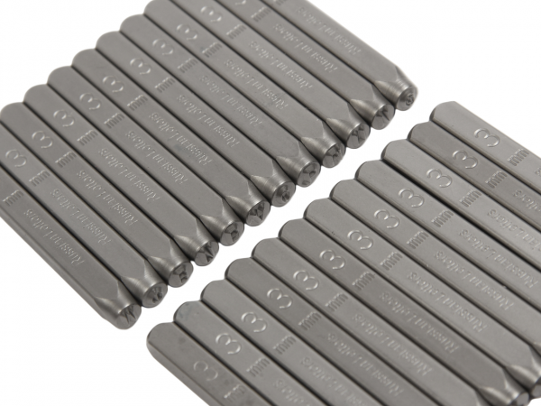 JTC Клейма буквенные кириллица 3мм (HRC 60+-2град. DIN 1451) JTC