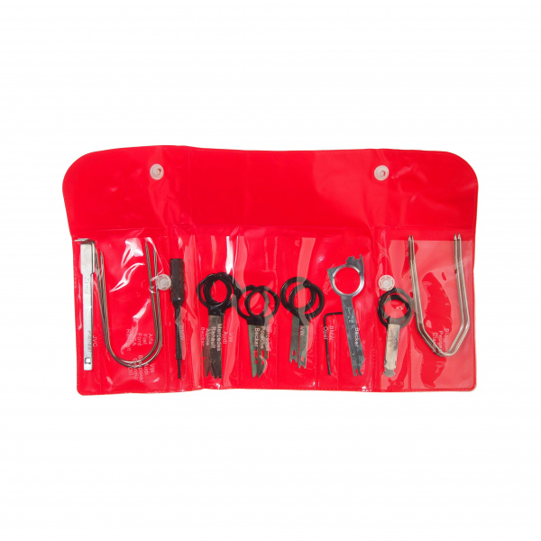 Набор инструмента ER-86122 для демонтажа авторадиоаппаратуры, 20 предметов, на планшете ЭВРИКА 1/12/72