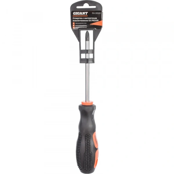Отвертка Gigant PH2x100 с магнитным наконечником GS PH2100