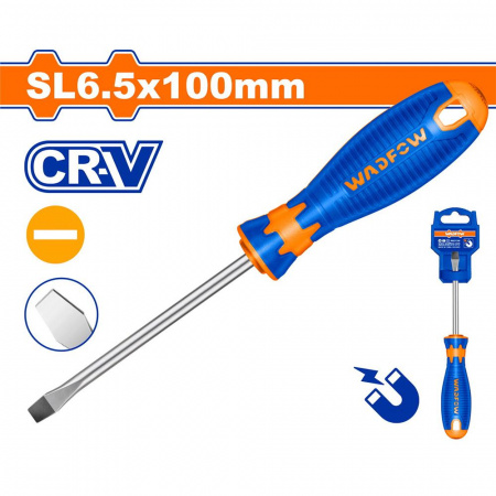 Отвертка SL 6.5*100мм WADFOW WSD1264