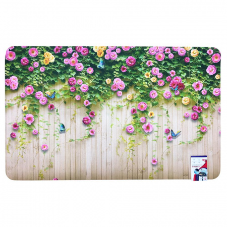 Ковровое покрытие декаративное DIGITAL PRINT (Bay) "Welcome" 50*80см Цветы (30)