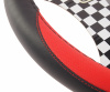 Оплетка руля MIS-LT15A (M) BLACK/RED кожа MISTAR /1/25