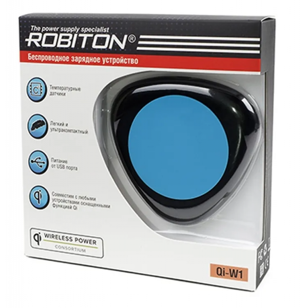 Беспроводное зарядное устройство Qi-W1 Robiton
