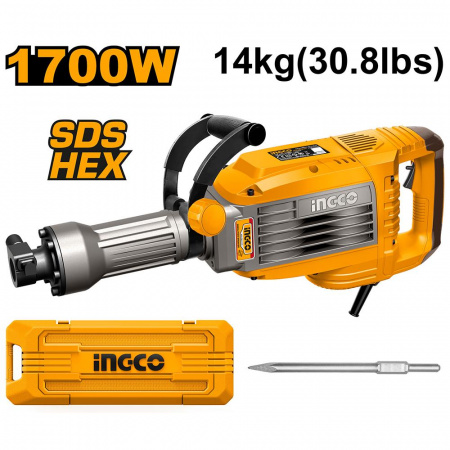Отбойный молоток 1700Вт HEX 50Дж INGCO PDB170068 INDUSTRIAL