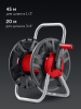 GRINDA HRM-45, для шлангов 45м x 1/2″ и 15м х 3/4″, стальные опоры, пластиковый барабан, катушка для шлангов (8-428405)