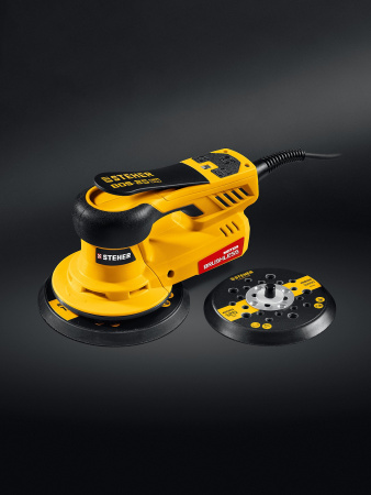 STEHER BOS-25 Duo, d125 / d150 мм, 2.5 мм, 350 Вт, бесщеточная орбитально-шлифовальная машина, кейс (BOS-25)