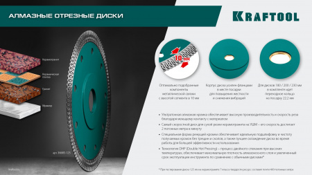 KRAFTOOL ULTRA-THIN 230х1.8 мм ультратонкий алмазный диск (36685-230)