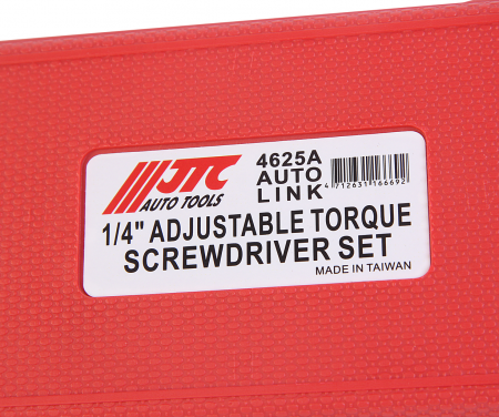 JTC Отвертка динамометрическая 1/4" с набором бит и адаптеров в кейсе JTC