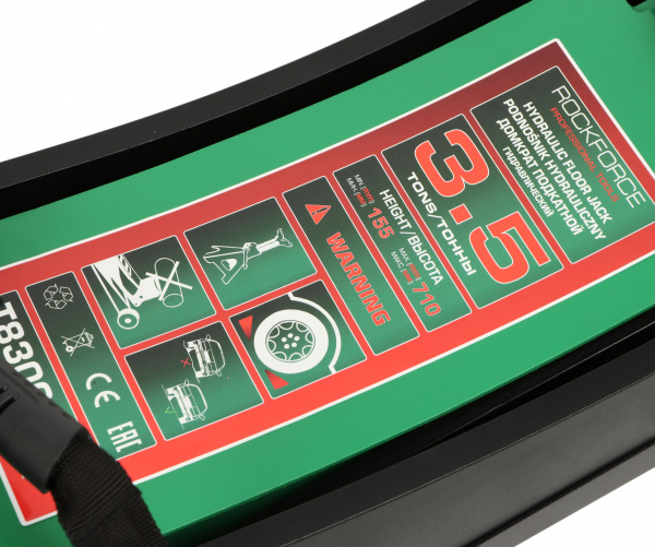 Домкрат гидравлический RF-T830018ZMT подкатной 3,5т (h min 155мм.h max 710мм) ROCKFORCE /1