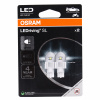 Автолампа W16W (W2.1*9.5d) LED(блистер,2шт) 6000K 12V OSRAM 1/10/50