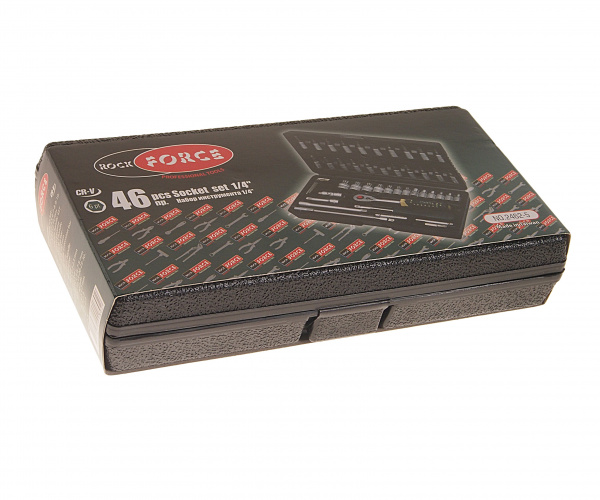 Набор торцевых головок и насадок RF-2462-5: 1/4"DR 6-гранных 46пр. ROCKFORCE /1/10 Набор торцевых головок и насадок RF-2462-5: 1/4"DR 6-гранных 46пр. ROCKFORCE /1/10