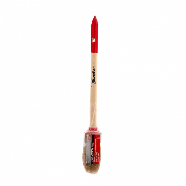 Кисть круглая, Профи №4 (25 мм), натуральная щетина, деревянная ручка MTX