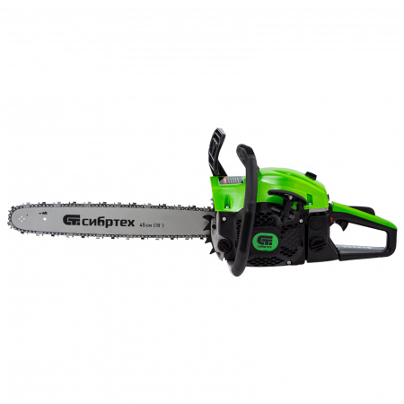 Пила цепная бензиновая ПЦБ-5245, шина 45 см, 52 см3, 3.4 л.с, шаг 0.325, паз 1.5 мм, 72 звена Сибртех