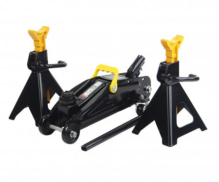 Домкрат гидравлический RF-TH12074 подкатной 2т (h min 130мм.h max 330мм) рем.подставки 2т h min 260мм.h max 410мм ROCKFORCE/1