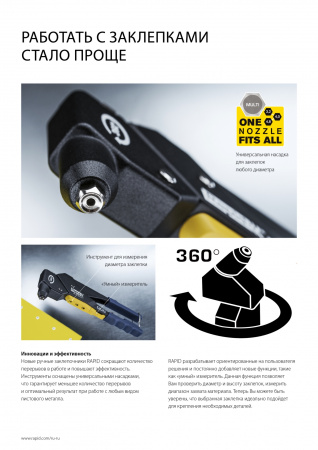 RAPID RP60 Multi, 3.2 мм, 4.0 мм, 4.8 мм, заклепочник (5001140)