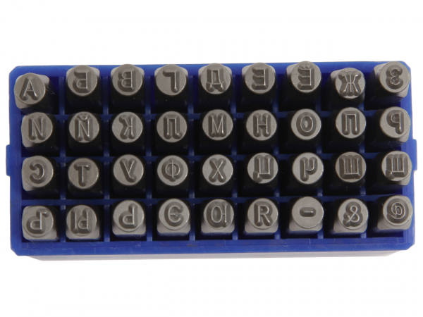 JTC Клейма буквенные кириллица 3мм (HRC 60+-2град. DIN 1451) JTC