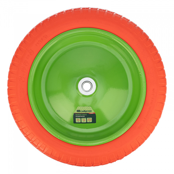 Колесо полиуретановое 3.00-8, длина оси 90 мм, подшипник 16 мм Сибртех Колесо полиуретановое 3.00-8, длина оси 90 мм, подшипник 16 мм Сибртех