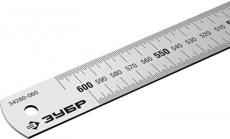 ЗУБР Про-60, длина 0.60 м, усиленная нержавеющая линейка, Профессионал (34280-060)