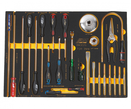 JTC Набор инструментов 26 предметов слесарно-монтажный (BMW) в ложементе JTC
