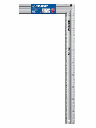 ЗУБР ЭКСПЕРТ 500 мм, жесткий столярный угольник, Профессионал (34392-50)