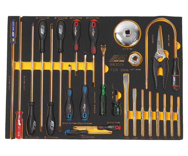 JTC Набор инструментов 26 предметов слесарно-монтажный (BMW) в ложементе JTC