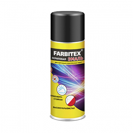 Эмаль аэрозольная акриловая лак глянцевый №190  520мл (12) Farbitex