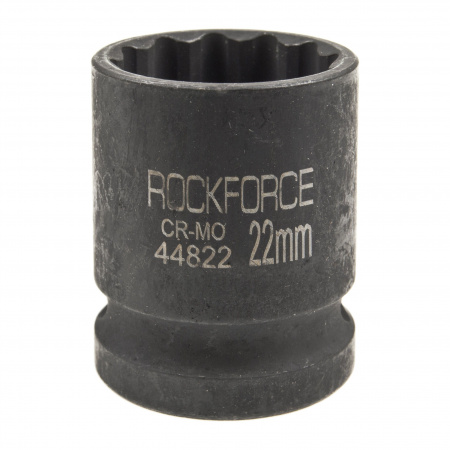 Головка торцевая 22мм 1/2" 12-гранная ударная L=58мм ROCKFORCE RF-44822 /1/180 Головка торцевая 22мм 1/2" 12-гранная ударная L=58мм ROCKFORCE RF-44822 /1/180