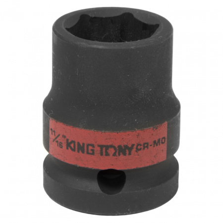 Головка торцевая ударная шестигранная 1/2", 11/16", дюймовая KING TONY 453522S