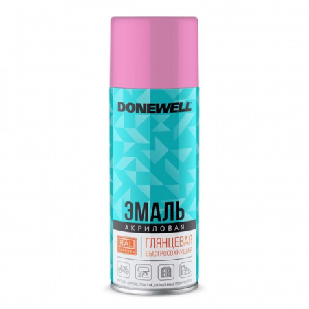 Эмаль аэроз. акриловая розовая глянцевая RAL3015 520мл Donewell DW-A3015 (12)