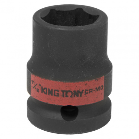 Головка торцевая ударная шестигранная 1/2", 11/16", дюймовая KING TONY 453522S Головка торцевая ударная шестигранная 1/2", 11/16", дюймовая KING TONY 453522S