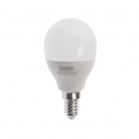 Лампа светодиодная E14 G45 10W тёплый свет CAMELION 1/10/100