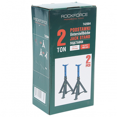 Подставка ремонтная RF-T42004 2т (h min 210мм, h max 400мм) (к-т 2шт) ROCKFORCE /1