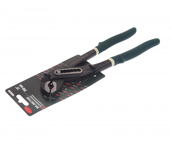 Пассатижи RF-613R250 переставные сантехнические Cr-V 10" -250мм, на блистере ROCKFORCE /1/10