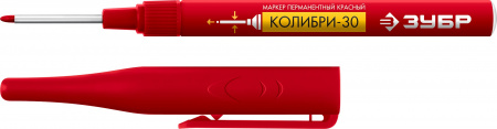ЗУБР Колибри-30 красный, наконечник L 30 мм, ᴓ 2.8 мм, перманентный маркер для отверстий (06338-3)