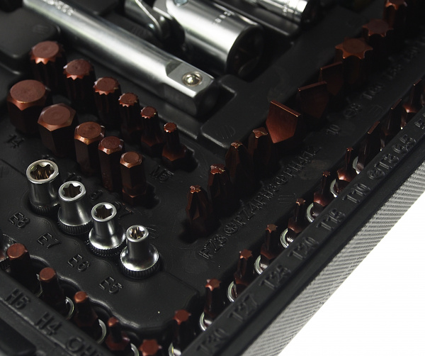 Набор торцевых головок и вставок RF-41082-9-PREMIUM: 1/2" & 1/4"DR 12-гранных 108пр + 6пр. ROCKFORCE /1/3 Набор торцевых головок и вставок RF-41082-9-PREMIUM: 1/2" & 1/4"DR 12-гранных 108пр + 6пр. ROCKFORCE /1/3