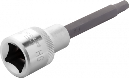 S09H4306 Насадка торцевая 1/2"DR с вставкой-битой шестигранной, H6, 100 мм