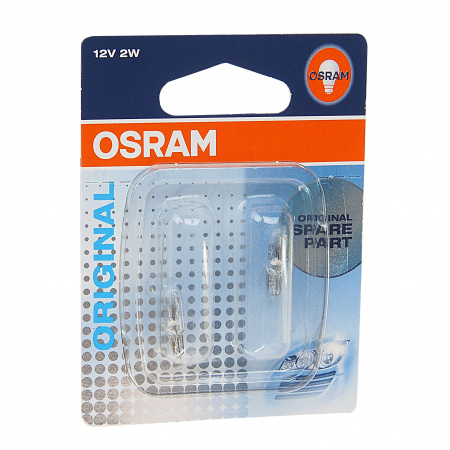 Автолампа W2W (W2*4.6d) (блистер, 2шт) 12V OSRAM /1/10