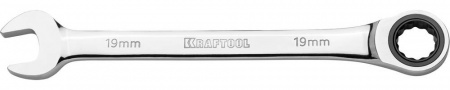 KRAFTOOL 19 мм, комбинированный трещоточный гаечный ключ (27230-19)