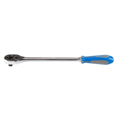 Трещотка 1/2", 375 мм, 32 зубца, флажковая с кнопкой KING TONY 4762-15G