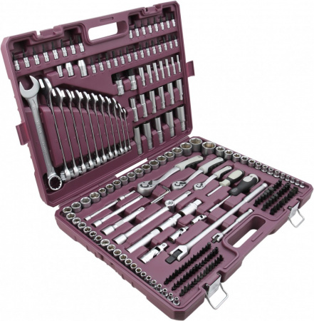 TS217 Набор инструмента универсальный 1/4", 3/8", 1/2"DR, 217 предметов TS217 Набор инструмента универсальный 1/4", 3/8", 1/2"DR, 217 предметов