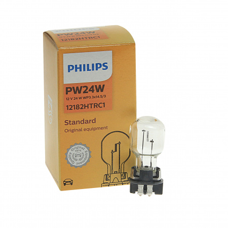 Автолампа PW24W (WP3.3*14.5/4) 12V PHILIPS /1/15