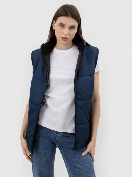 Жилет универсальный с удлинённой спинкой, синий