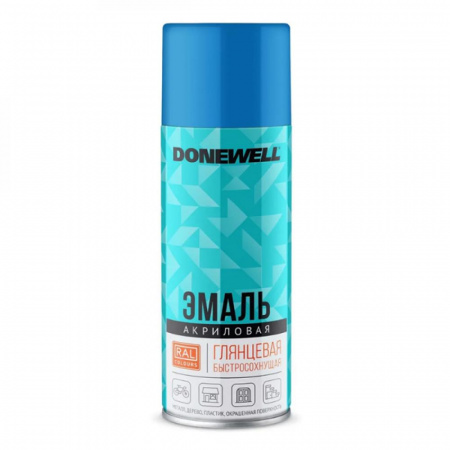 Эмаль аэроз. акриловая голубая глянцевая RAL5012 520мл Donewell DW-A5012 (12)