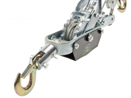 Лебедка RF-TRK8021-4 рычажная тяговая с доп. спусковым механизмом, 2т (двойное зубч. колесо,диаметр троса-5мм,длина троса- 1.5/3м) ROCKFORCE /1/6