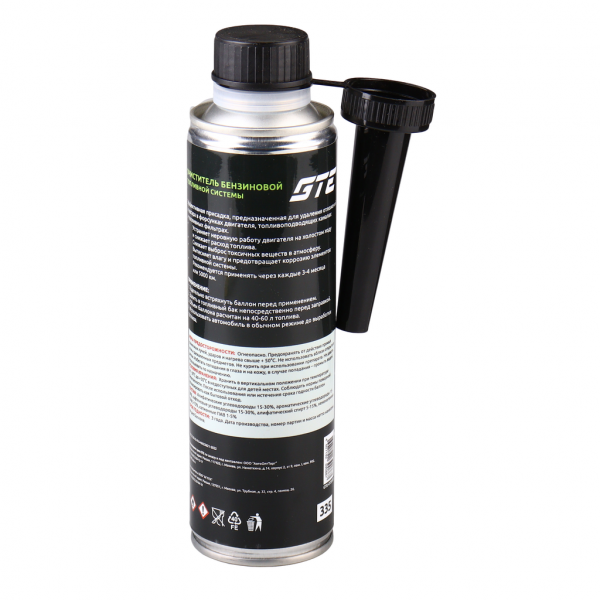 GTE Очиститель топливной системы бензин 335мл в бак на 40-60л GTE GTE Очиститель топливной системы бензин 335мл в бак на 40-60л GTE