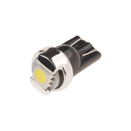 Автолампа T10W (W2,1x9,5d) 1 SMD 5050 WHITE 6000K 20лм 12V MEGAPOWER /10 /100 OLD