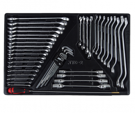 JTC Набор инструментов для тележки инструментальной JTC-5640 (2-я секция) 45 предметов JTC