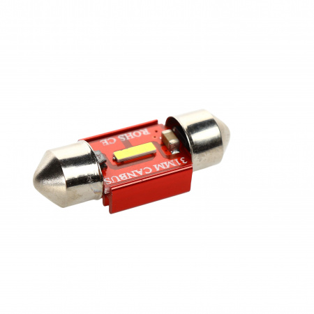 Автолампа C5W (SV8.5/8) LED 1 SMD 1860 WHITE 31мм с блокиратором ошибок CANbus 12-24V MISTAR /10